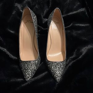 J. Crew Elise gunmetal heels size 9